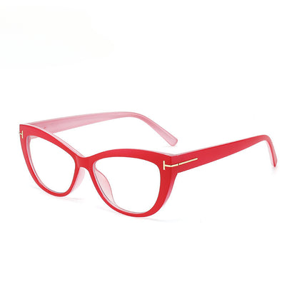 Kdomix T1238 Blue Light Blocking T-Shaped Cat Eye Glasses