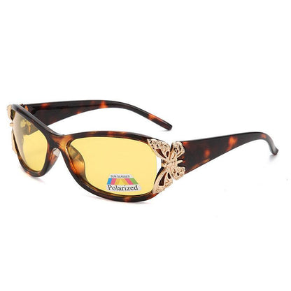 Kdomix T1017 Butterfly Decor Y2K Women's Polarized Sunglasses