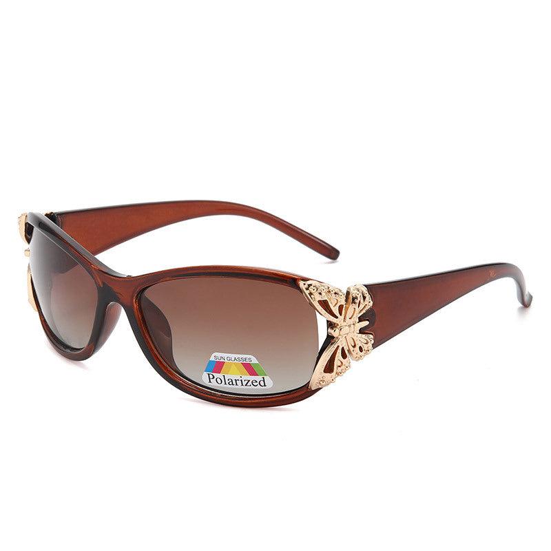 Kdomix T1017 Butterfly Decor Y2K Women's Polarized Sunglasses