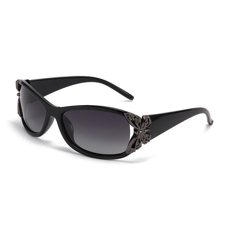 Kdomix T1017 Butterfly Decor Y2K Women's Polarized Sunglasses