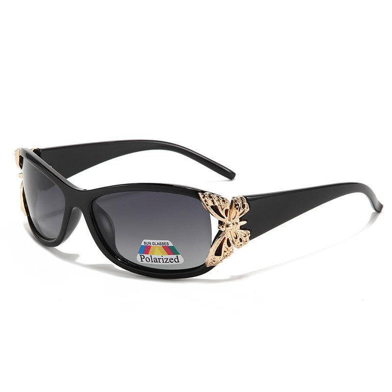 Kdomix T1017 Butterfly Decor Y2K Women's Polarized Sunglasses