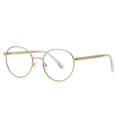 Kdomix 3057 New Ultra-Light Color-Block Metal Glasses